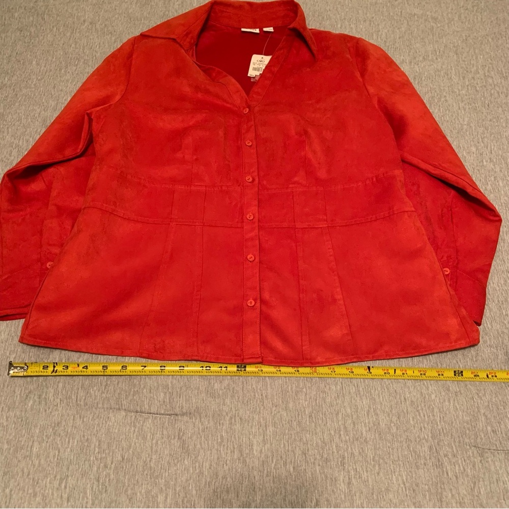 Cato Woman NWT size 14/16W, burnt orange top. Moleskin like material (poly) - Picture 9 of 11